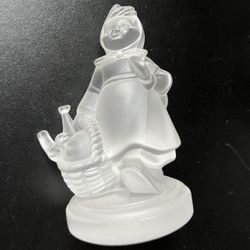 Hummel Frosted Girl Back From Market Statue Paperweight