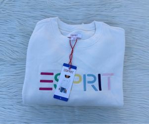 Esprit Women's Logo Fleece Crewneck Sweatshirt Size Large