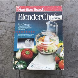 Hamilton Beach Blender Chef Food Processor ATTACHMENT Only 70900 