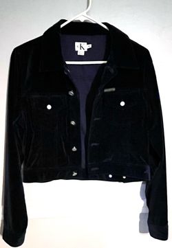 Calvin Klein Cropped Velvet Jacket