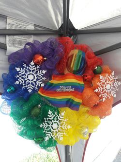 Unique holiday wreath