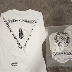 ChromeHearts long sleeve white mens M