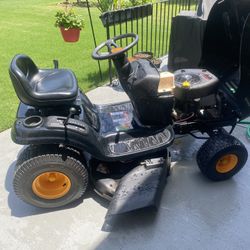 Powerful Poulenc PRO PP175G42 Ride-On Lawn Mower – Unbeatable Offer! & Heavy-Duty 13" x 77" Aluminum Loading Ramps – Set of 2, 1250 lb. Capacity