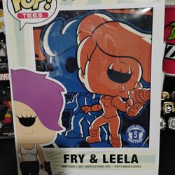Brand New Funko Pop Tees T-shirt Futurama Fry & Leela Size S #32