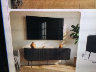 NTC VEILT TV STAND WITH 3 DOORS FOR TVS UP TO 60’ . MEDIA CONSOLE WITH VERTICAL GROOVE DESIGN AND METAL LEGS, MODERN ENTERTAIMENT CENTER
