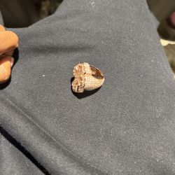 Rose Gold Cross Ring 