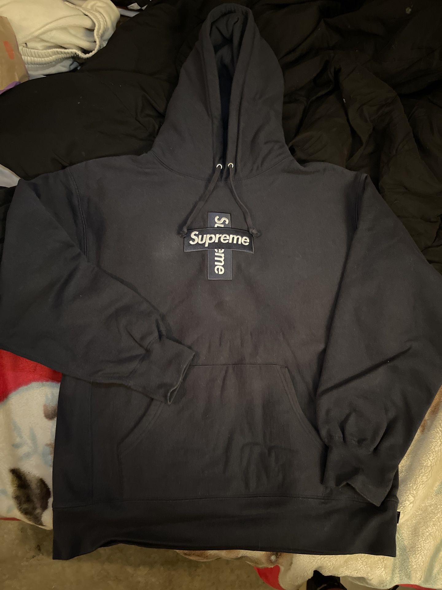 supreme cross box logo hoodie