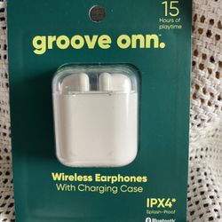 (NEW/In-box) Groove onn. Wireless Earphones w/ Case (IPX4 Water Resistant)