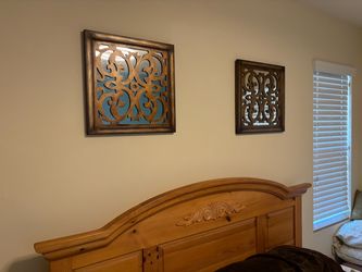 Decorative Framed Wall Art Panels Set of 2
