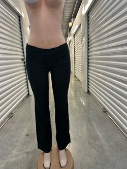 Black Low-Rise Dress Pants