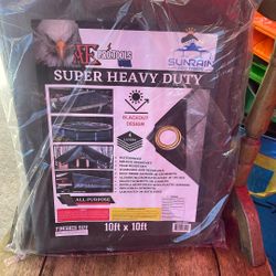 10x10 Super Heavy Duty Gray Tarp 