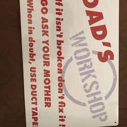 New Metal Dads Workshop Sign 