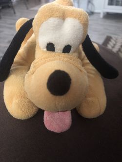 Official Walt Disney World 10" Pluto Dog Stuffed Animal Beanie Plush Toy