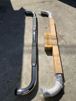 LA Zona Auto Parts 09 to 14 Ford F150 crew Cab 3 inch chrome Nerf Bars Estribos Running Boards Cromados F-150