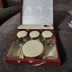 Vintage Makeup Containers Set