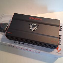 CRUNCH 3725 WATTS MONOBLOCK 1 OHM STABLE BUILT-IN CROSSOVER WITH BASS CONTROL CAR AMPLIFIER 