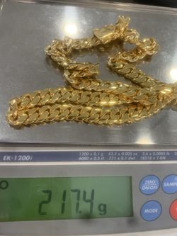 10K Gold Cuban Link Chain 24” — 217.4g