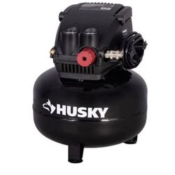 Husky 3 Gal. 120 PSI Portable Electric Oil-Free Light Duty Pancake Air Compressor with Fold Down Handle and 1- Quick Coupler