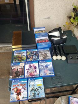 Iron man VR Glasses Edition VR Camera VR Joy Cons VR All Games are VR Edition & 2 Sealed controllers & 2016 PS4 500GB combo. $450! Trade are welcome