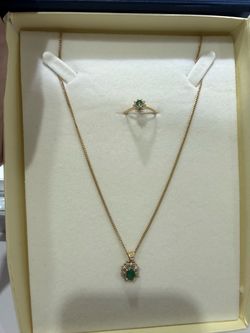 14k Chain Charm & ring combo Deal