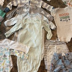 Baby Boy Cloths Size 0-3 Months  21- Pieces Total 