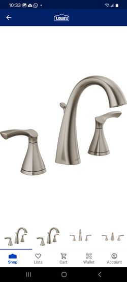 Brushed Nickel
Widespread 2-handle WaterSense Bathroom
Sink Faucet with Drain (7.56-in)