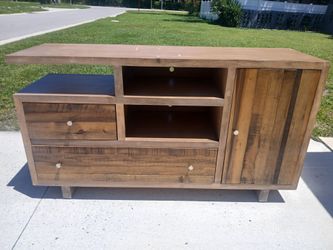 Rustic Wood TV Stand Media Console