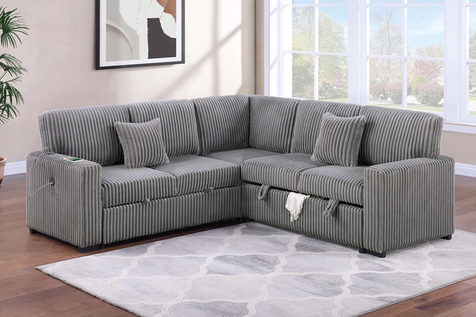 NEW SECTIONAL SOFA CORDUROY