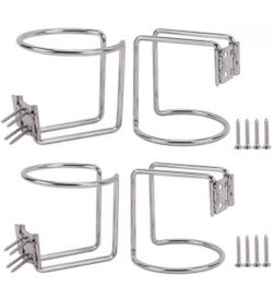 4pcs Stainless Steel Boat Ring Cup Drink Holder for Marine Yacht Truck RV