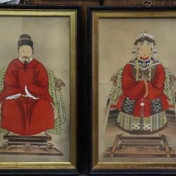 Chinese Watercolor Paintings Of Emperor  & Emperes 