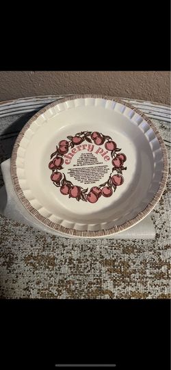 Vintage cherry pie plate