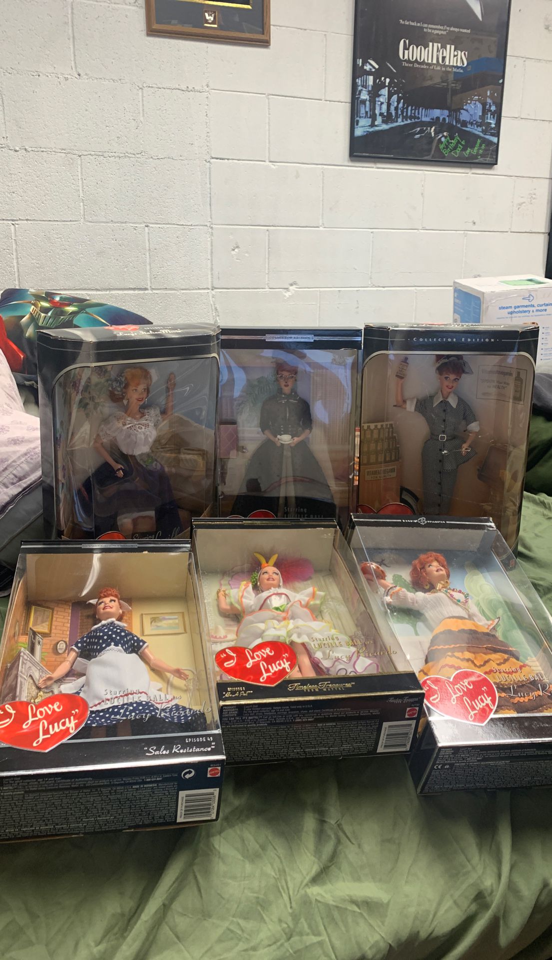 I love Lucy Barbie new in box lot of 6 Mattel