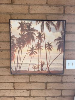 Tropical Palm Tree Beach Wall Art – Coastal Decor