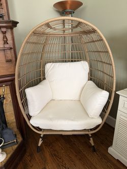 New Wicker Egg Chair With Cushions