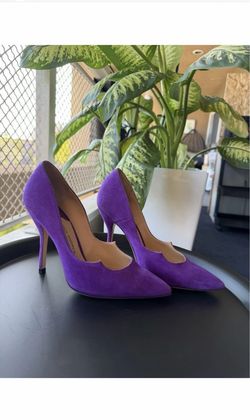PAUL ANDREW Purple Suede Pointed Toe Pumps (Size 35 / US 5)