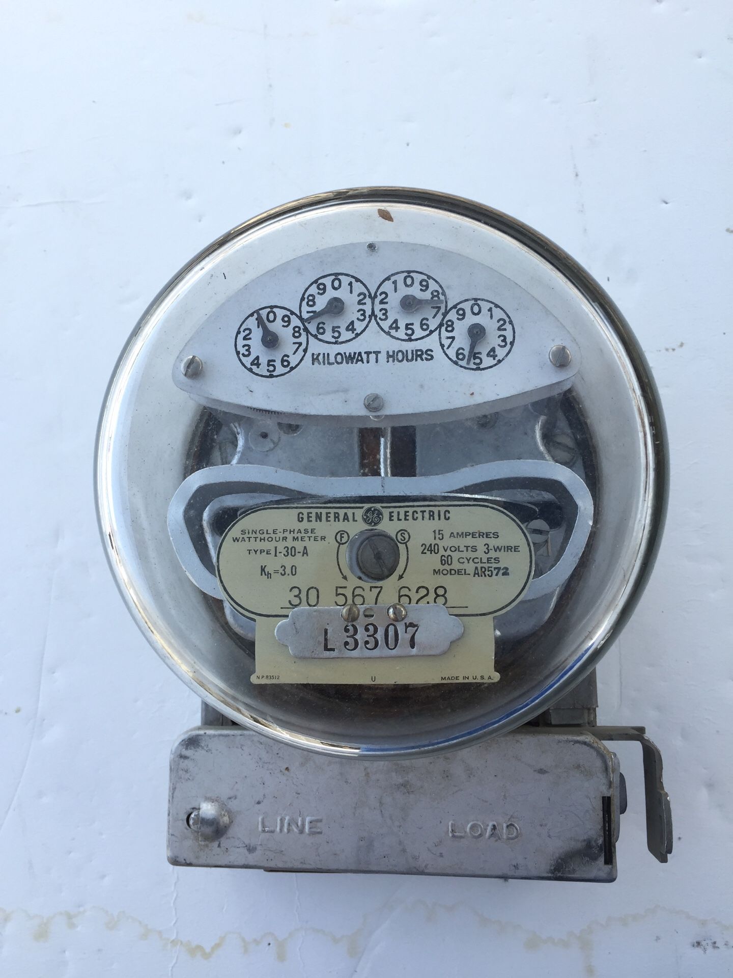Antique electric meter head