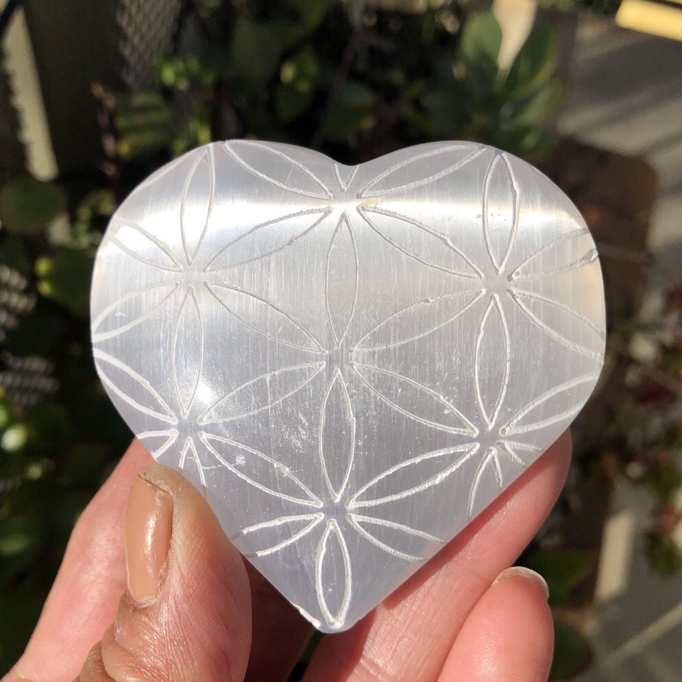 Selenite Heart 