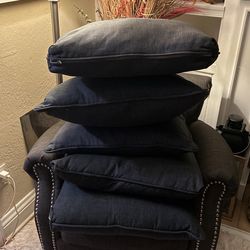 Five Grey Pillows