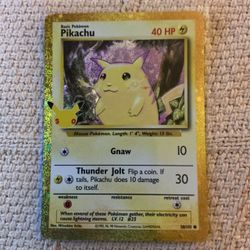 Pokemon 30th Anniversary Pikachu Classic Collection Gold Border Holo 58/102 Mint