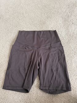 Aerie Women’s  Brown High-Waist Biker Shorts with Pockets Size Large