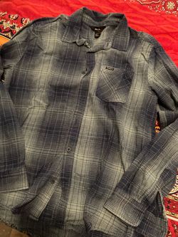 RVCA Plaid Long Sleeve Button-Up Shirt