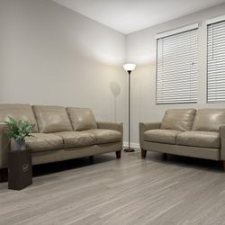 Beautiful Real Leather Sofa Couch Set