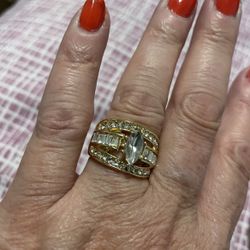 🌺 Stunning 14K GOLD plated Wedding Engagement Rings On SALE.  All Sizes 4-11… GRADE AAA Cubic Zirconias… ANY RING ONLY $65 Each