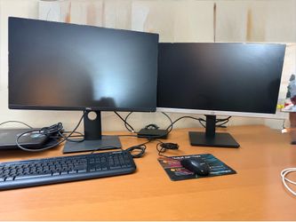 HP and Dell monitors with docker