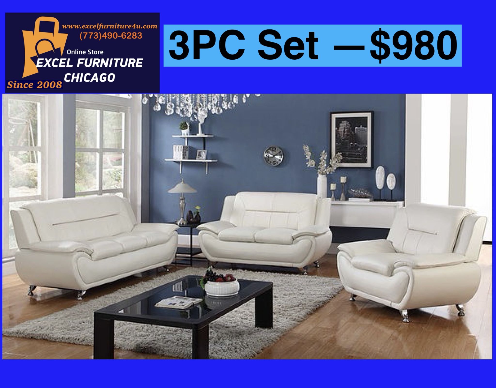 FREE DELIVERY💥Brand New 💥3PC Sofa, Loveseat, Chair Set