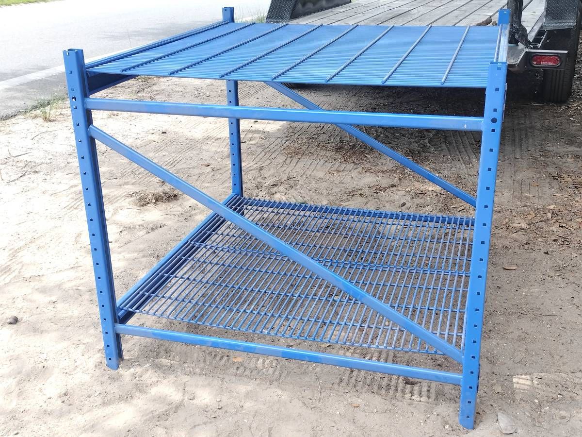 NEW - 4'x4' Commercial Warehouse Madix Bulk Storage Shelf Pallet Rack - Wire Deck Shelving