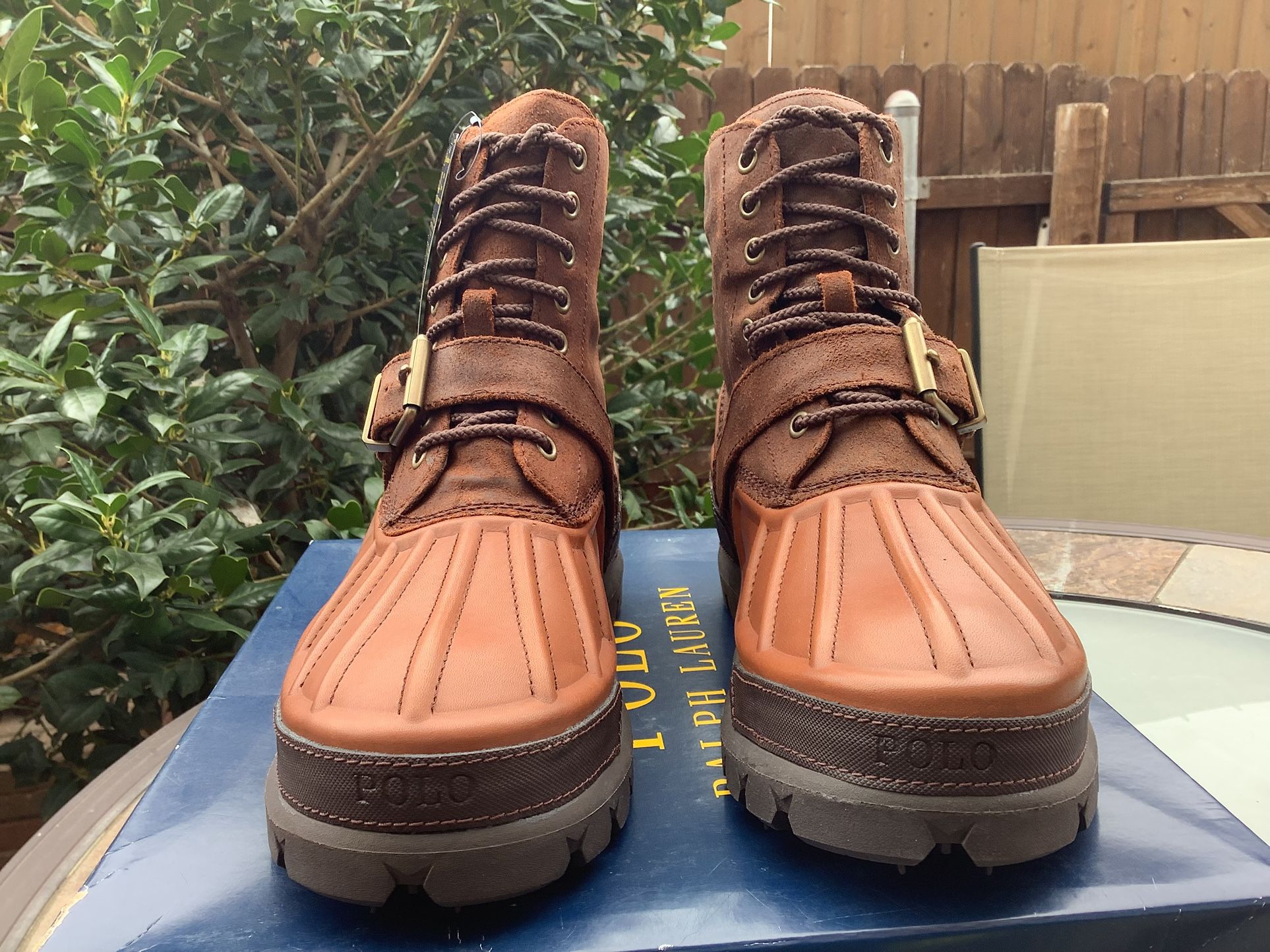 NEW MEN’S POLO RALPH LAUREN OSLO HIGH WATERPROOF POLO BOOTS Sz 8.5 & 9 Available