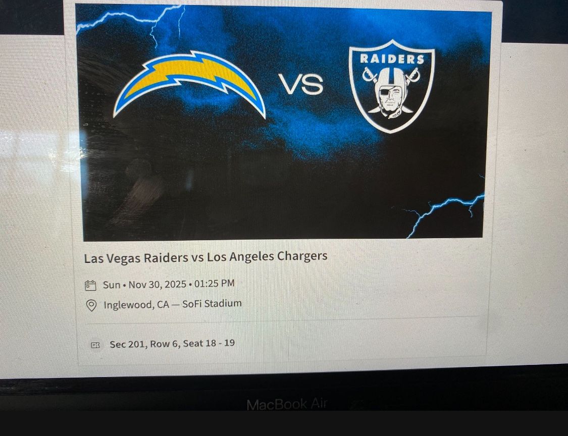 Raiders Vs Chargers