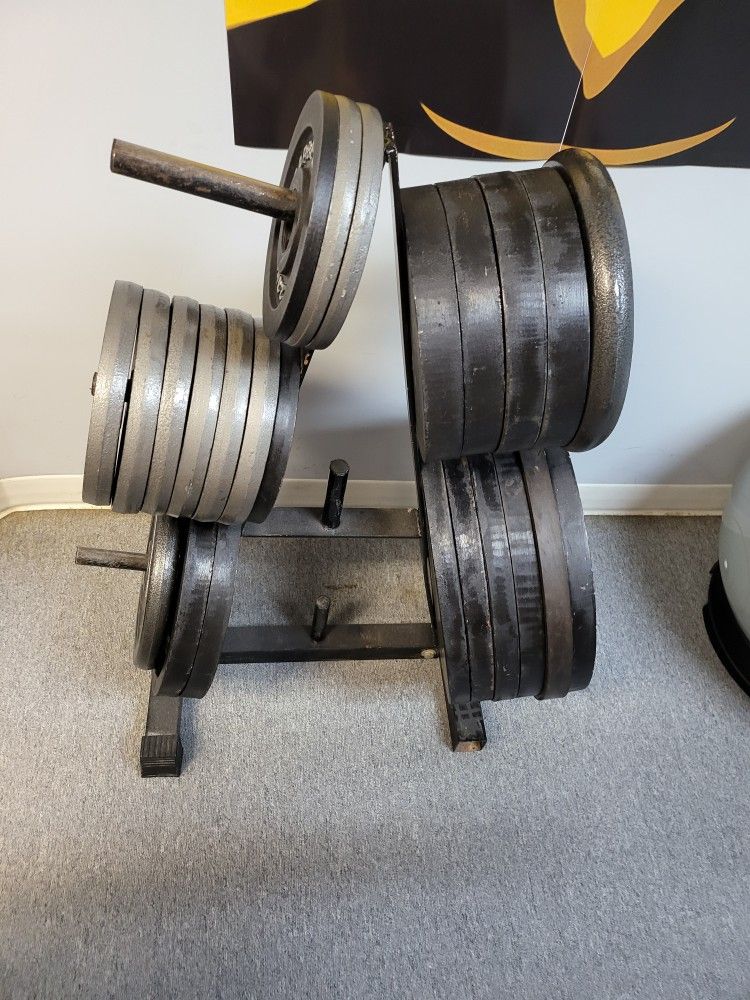 Weights. 575 Pounds In Plates.