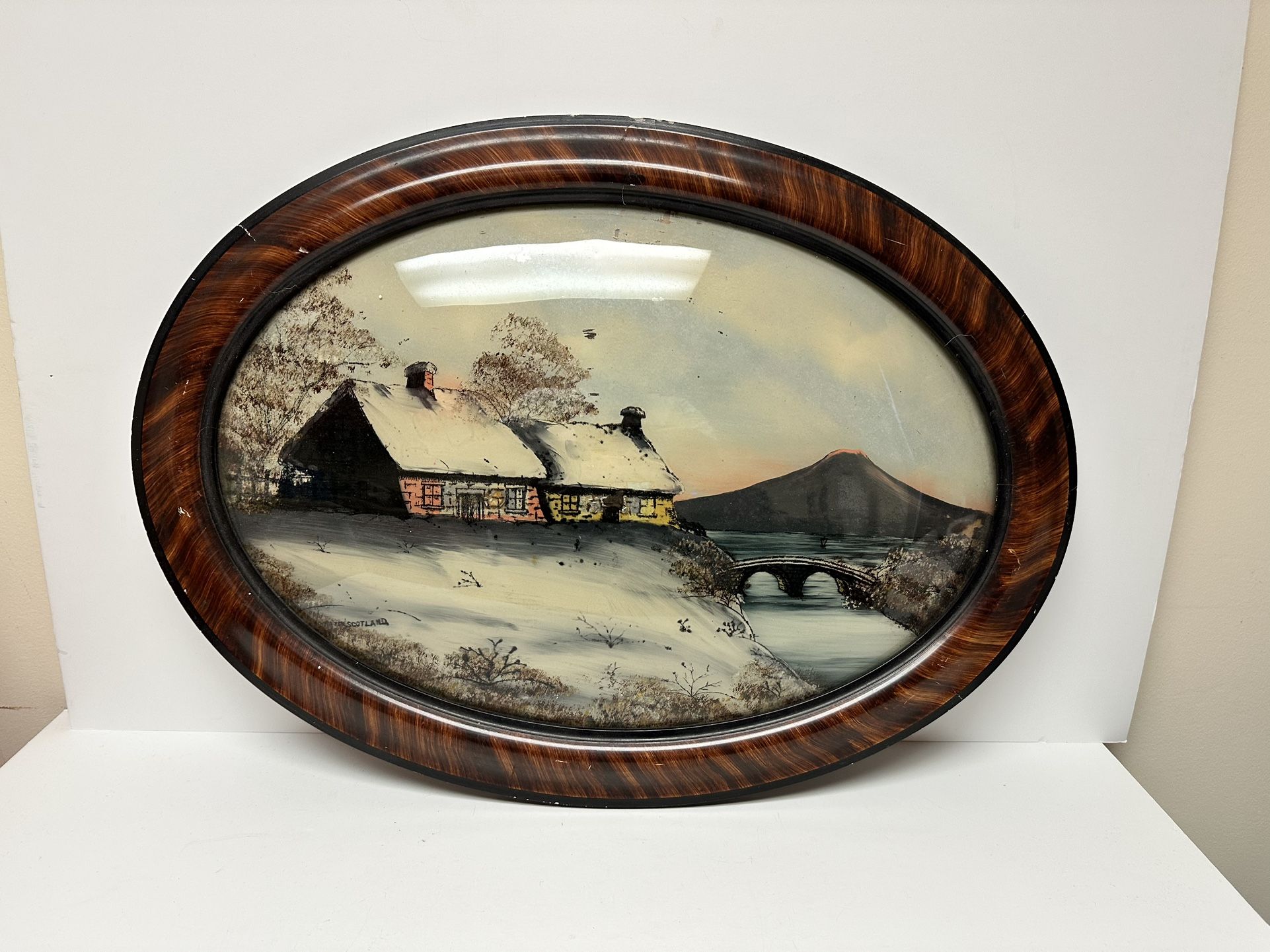 Antique Reverse Painting Wall Art